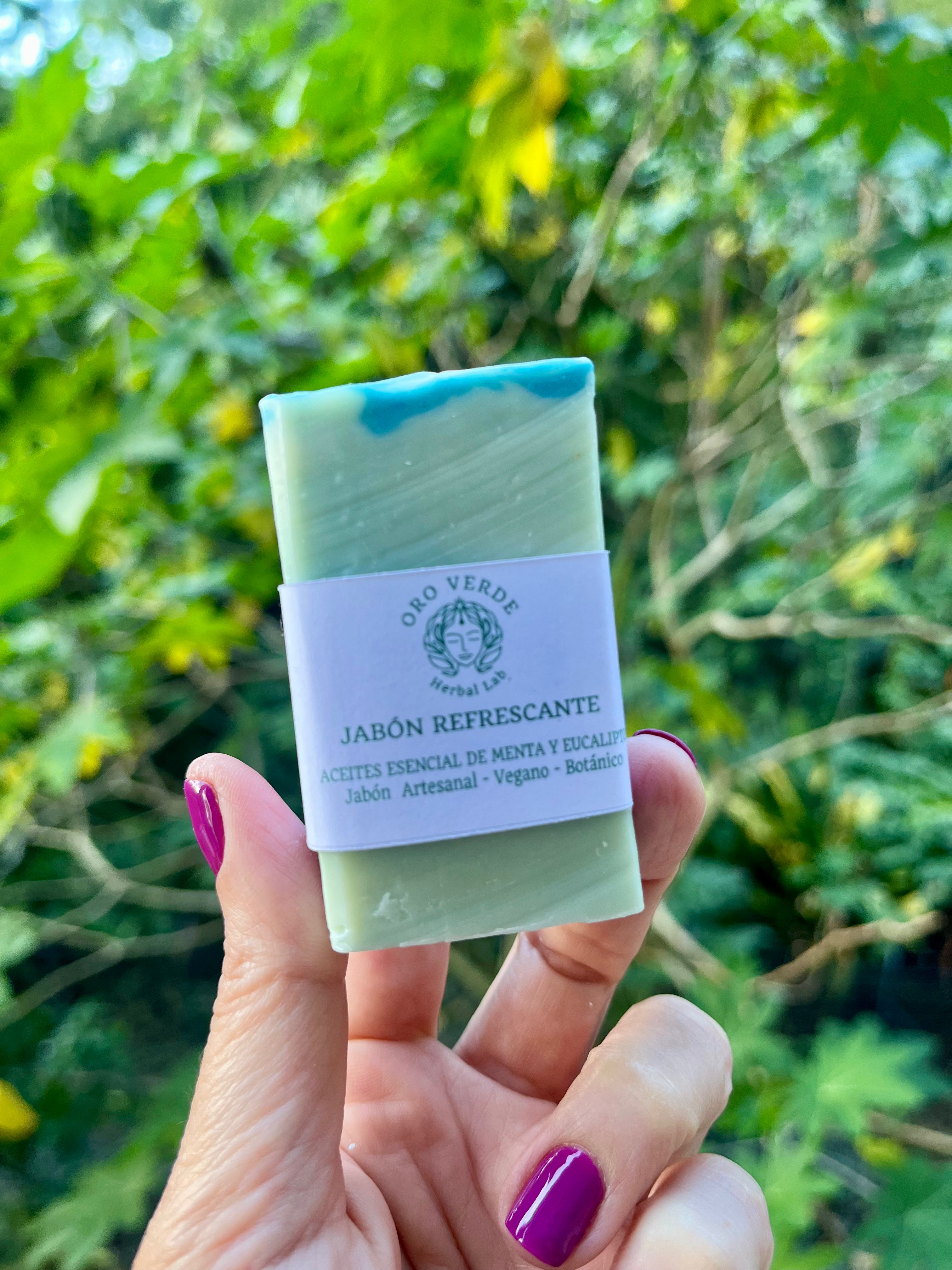 Jabón refrescante de menta y eucalipto