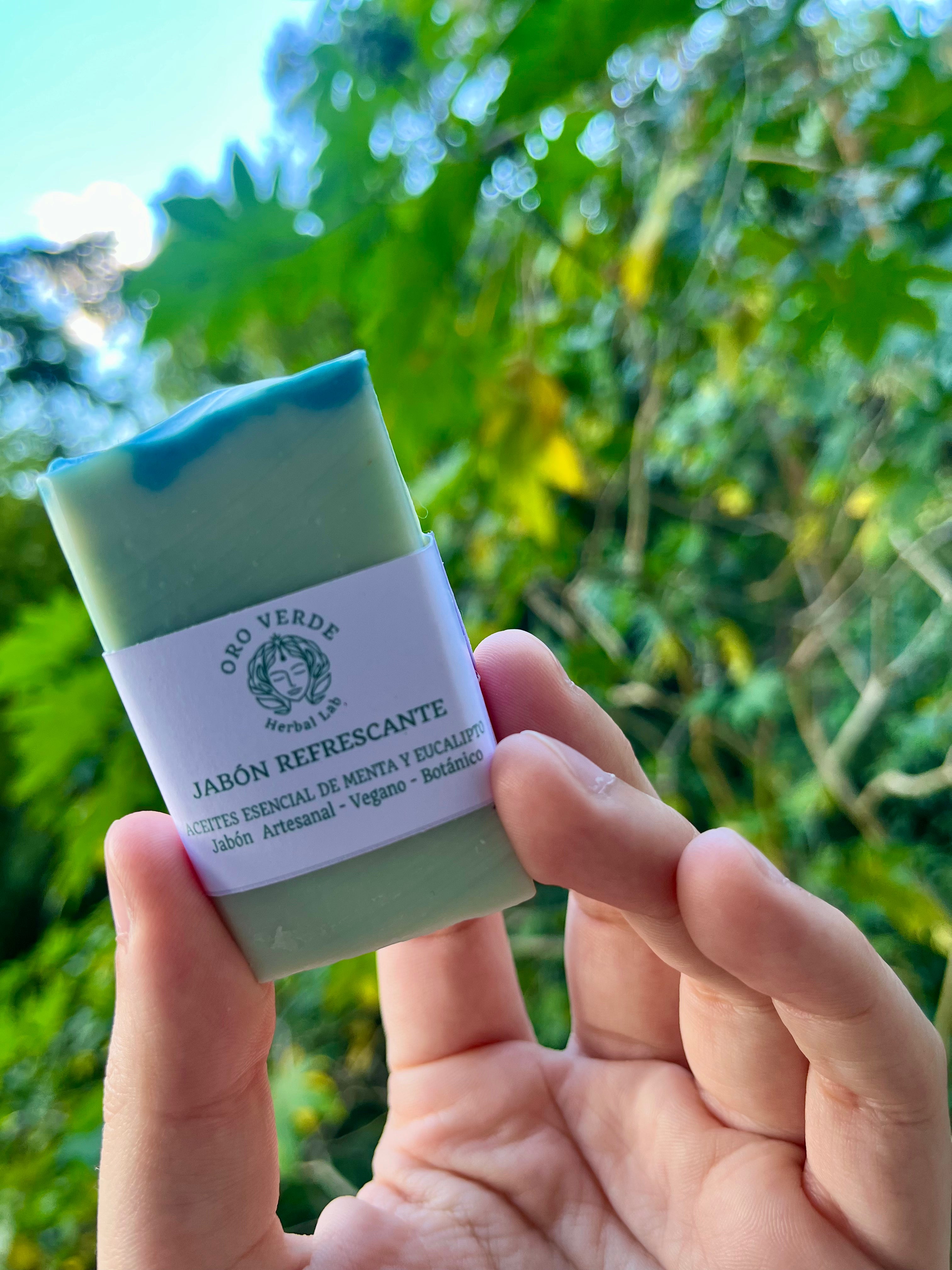 Jabón refrescante de menta y eucalipto